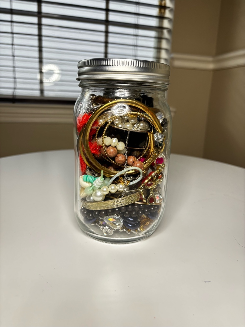 Large Jewelry Jar with Vintage - LJ6